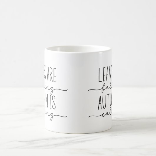 Citation d'automne Mug de calligraphie tendance (Centre)