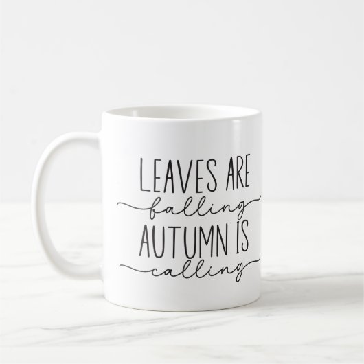 Citation d'automne Mug de calligraphie tendance (Gauche)