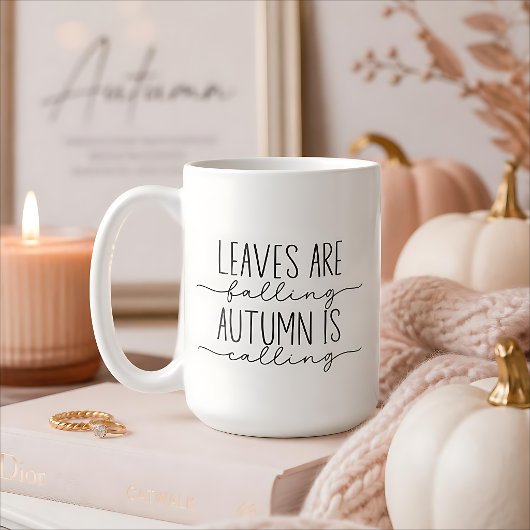 Citation d'automne Mug de calligraphie tendance