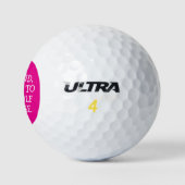 Citation de balle de golf perdue drôle rose chaud (Logo)