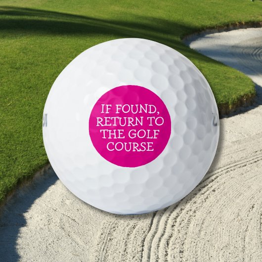 Citation de balle de golf perdue drôle rose chaud