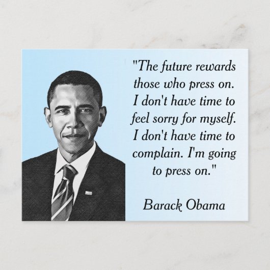 Citation de Barack Obama avec carte postale Americ (Devant)