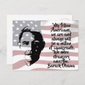 Citation de Barack Obama avec carte postale Americ (Devant / Derrière)