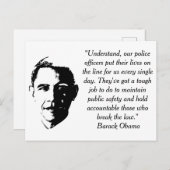 Citation de Barack Obama avec carte postale Americ (Devant / Derrière)