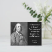 Citation de Ben Franklin - Carte postale (Debout devant)