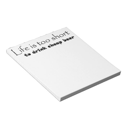Citation de bière amusante blocs-notes idées cadea (Incliné)