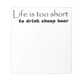 Citation de bière amusante blocs-notes idées cadea (Devant)