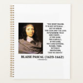 Citation de Blaise Pascal Pari Perte Dieu Existe (Devant)