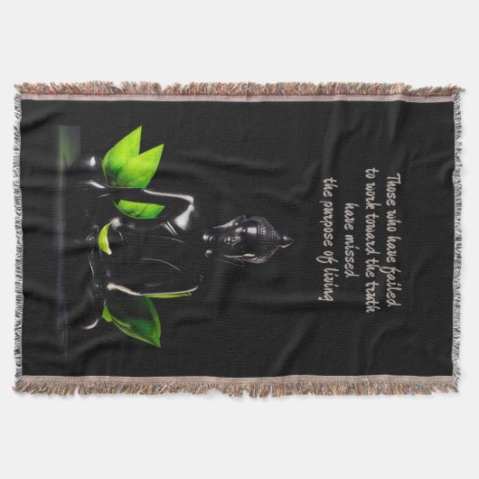 Citation de bouddha 1 jeter couverture (Devant)