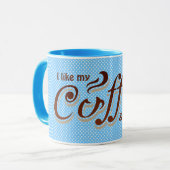 citation de café amusante sur aqua dots mug (Devant gauche)