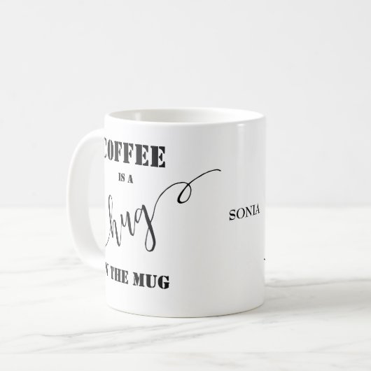 Citation de café sur la Mug de café (Devant gauche)