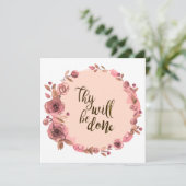 Citation de carte blanche Scripture Fleurs de cour (Debout devant)