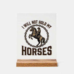 Citation de cheval drôle Design vintage de conduit