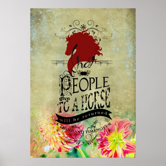 Citation de cheval - Poster (Devant)