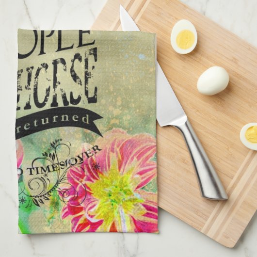 Citation de cheval - Serviette de cuisine (Quart Plié)