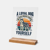 Citation de chien Husky Gravure vintage Design pou (Angle)