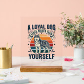 Citation de chien Husky Gravure vintage Design pou (Mariage)