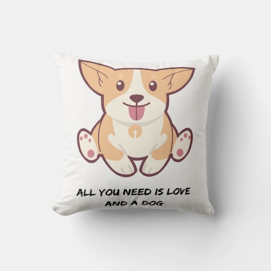 Citation de chien mignon Oreiller blanc 40×40 cm (Recto)