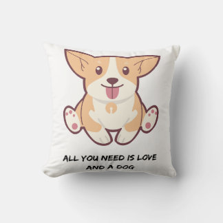 Citation de chien mignon oreiller blanc jeté 40x40