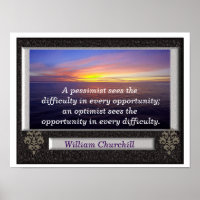 Citation de Churchill - affiche