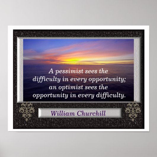 Citation de Churchill - affiche (Devant)