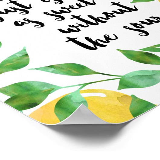 Citation de citron doux et aigre | Impression d'ar (Coin)