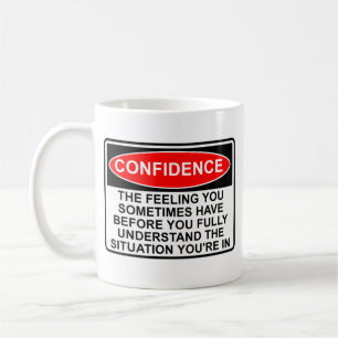 Citation de confiance indiquant la tasse drôle