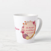 Citation de couronne d'automne Latte Mug (Angle droit)