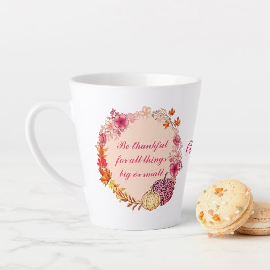 Citation de couronne d'automne Latte Mug (En situation)