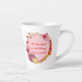 Citation de couronne d'automne Latte Mug (Droite)