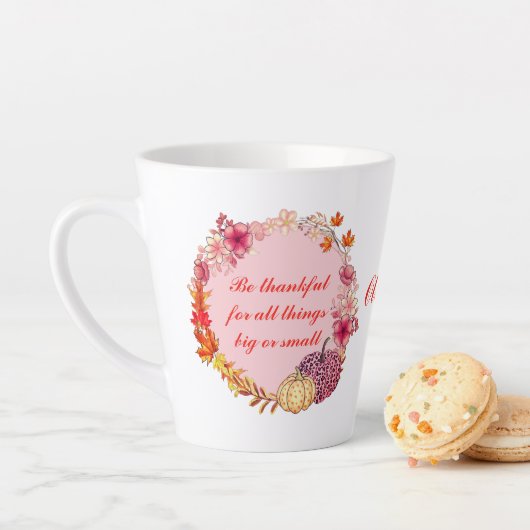 Citation de couronne d'automne Latte Mug (En situation)