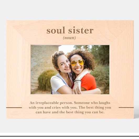 Citation de définition d'amis Cadre d'image en boi