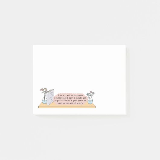 Citation de fierté et de préjugé Post-it Notes (Devant)