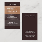 Citation de foi Carte de visite simple (Devant / Derrière)