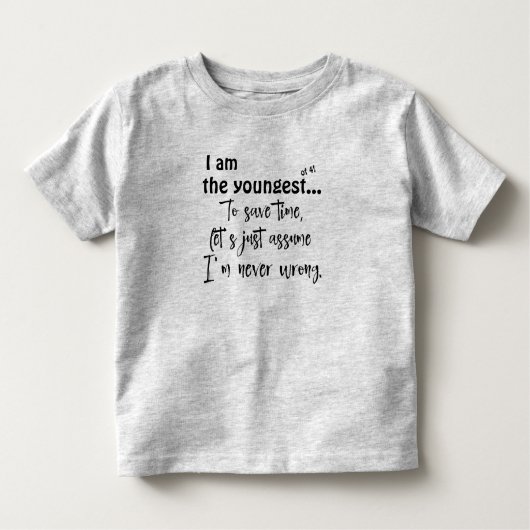 Citation de frère le plus jeune et drôle T-shirt (Devant)