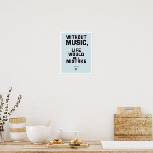 Citation de Friedrich Nietzsche - Affiche (Cuisine)