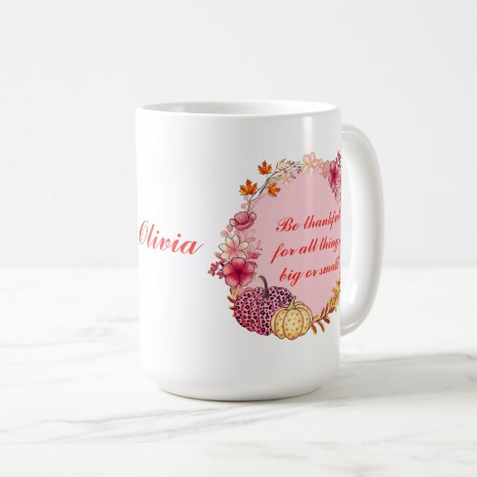 Citation de germe d'automne café Mug (Devant droit)