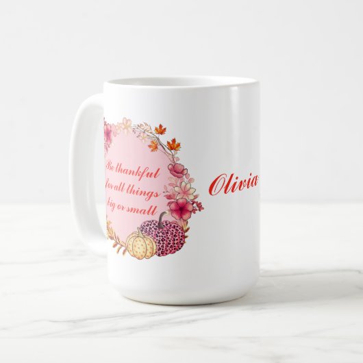 Citation de germe d'automne café Mug (Devant gauche)