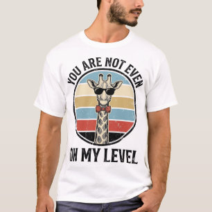Citation de girafe drôle T-Shirt gravure vintage D