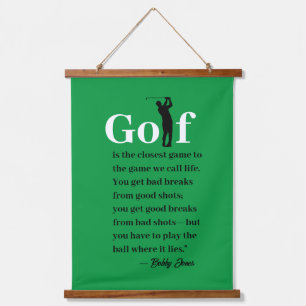 Citation de golf en bois tapissé Tapisserie murale