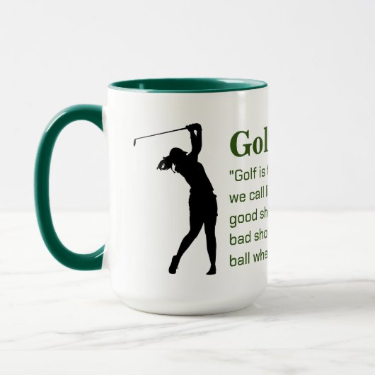 Citation de golf pour dames Mug (Gauche)