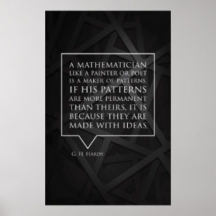 Citation de Hardy - Math Posters