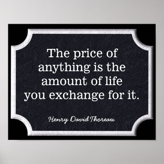Citation de Henry David Thoreau - impression artis (Devant)