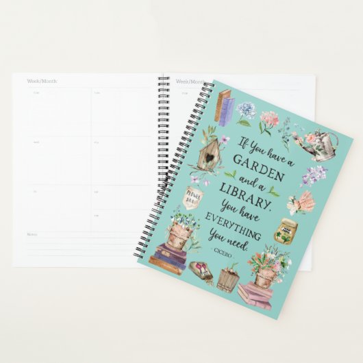 Citation de jardin et de bibliothèque Jardin flora (Devant avec enveloppe)