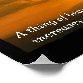 Citation de John Keats - Poster d'art (Coin)