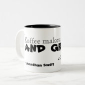 Citation de Jonathan Swift sur le café - Mug (Devant gauche)