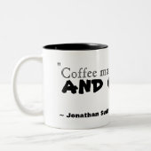 Citation de Jonathan Swift sur le café - Mug (Gauche)