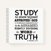 Citation de la Bible 2 Timothée 2:15 Journal (Devant)