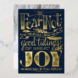 Citation de la Bible de Noël Carte de vacances à