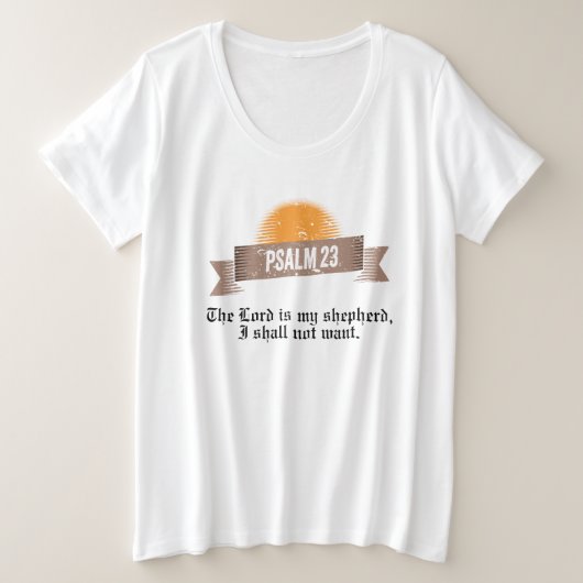 Citation de la Bible du Psaume 23 (Design devant)